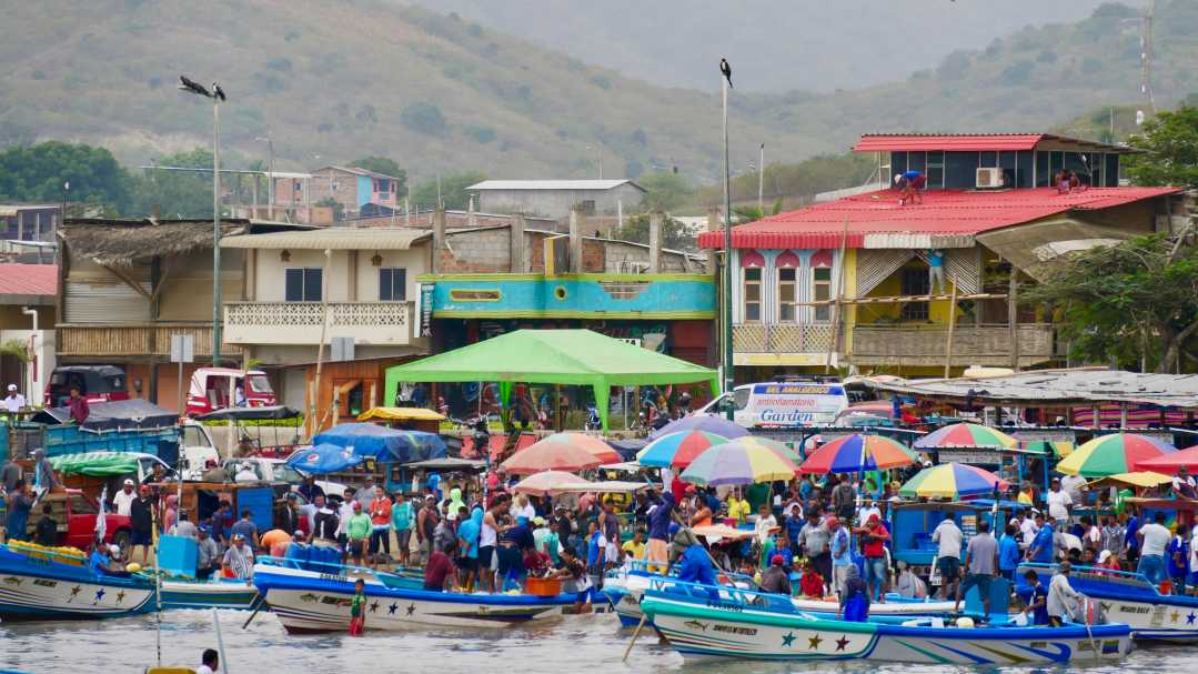 Discover fishmarkets in Puerto Lopez on an Ecuador tour