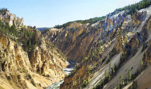 Explore the Grand Canyon of Yellowstone during your vacation.