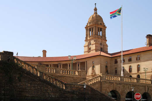 Vue d'une partie des Unions Buildings, à Pretoria, Afrique du Sud