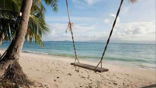 Blick auf das Meer vom Haad Rin Strand aus