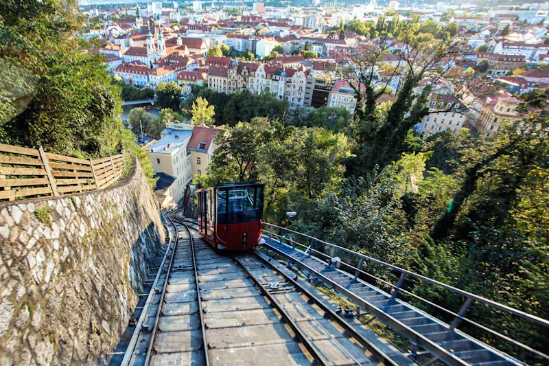 Graz, Austria, Architecture, Built Structure, Cable Car