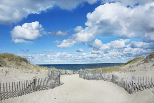 Vue sur la plage de Race Point, Massachusetts, États-Unis