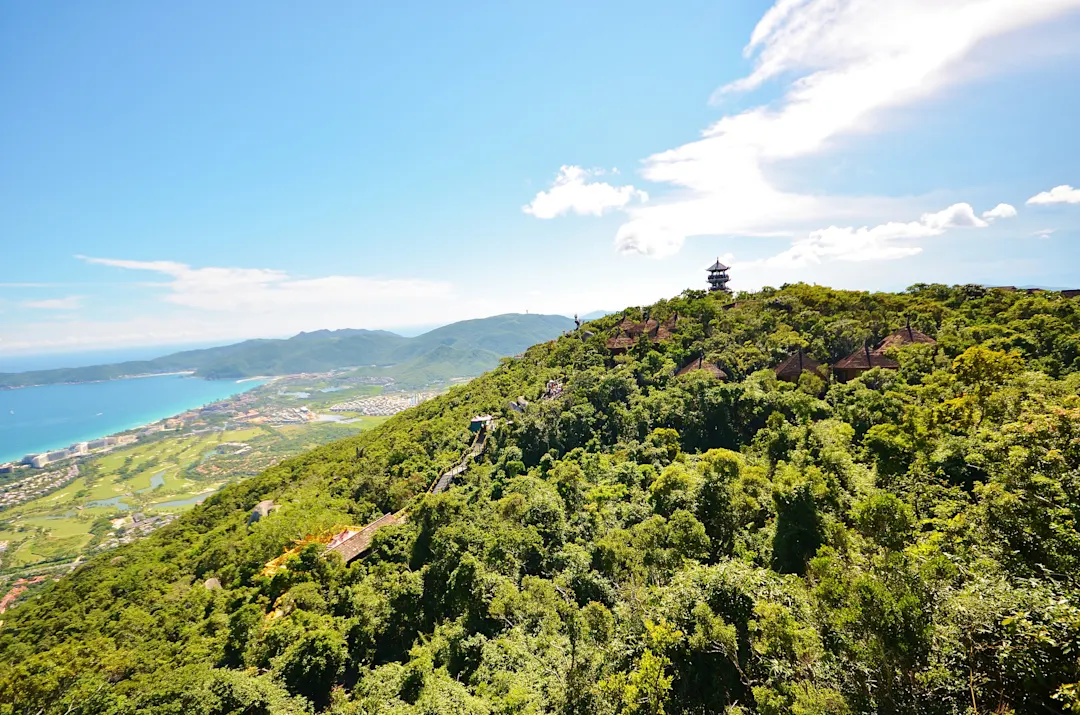Der Yalong Bay Tropical Paradise Forest Park-wunderschöne Aussicht.

