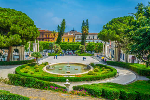 Gartenpark Bellini in Catania, Sizilien, Italien