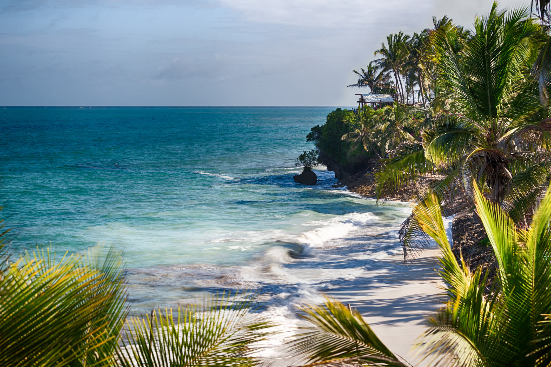 The Nyali Beach in Kenya, Africa.
