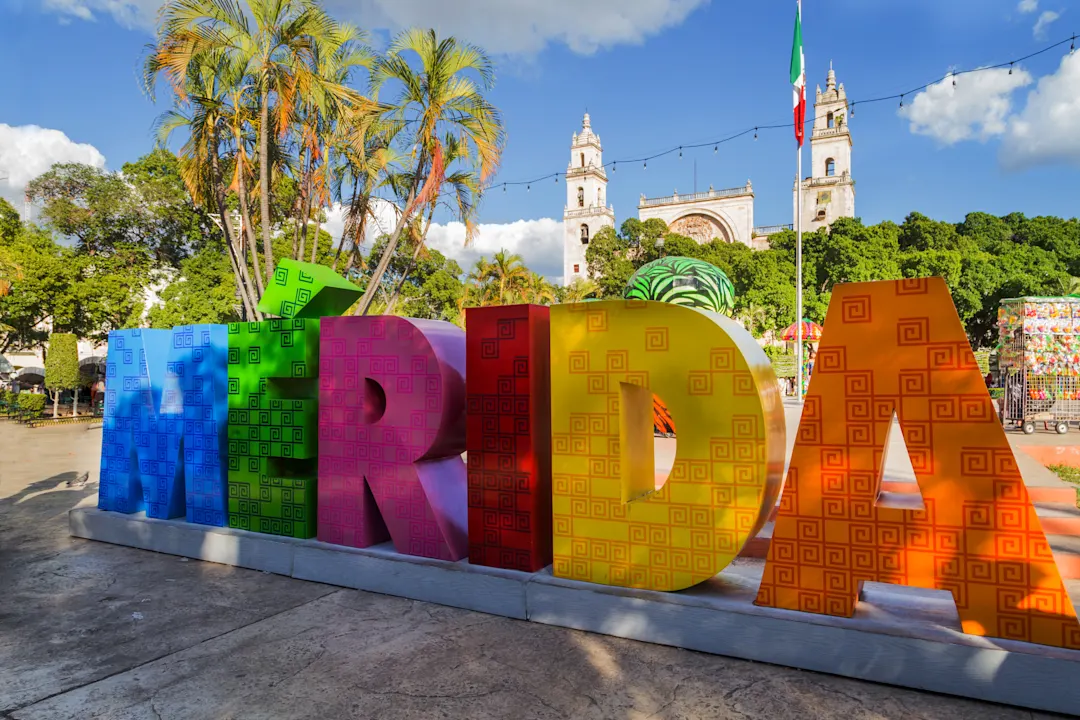 Mexiko Merida Plaza Grande Plaza Grande in Merida, Mexiko, der Hauptplatz der Stadt