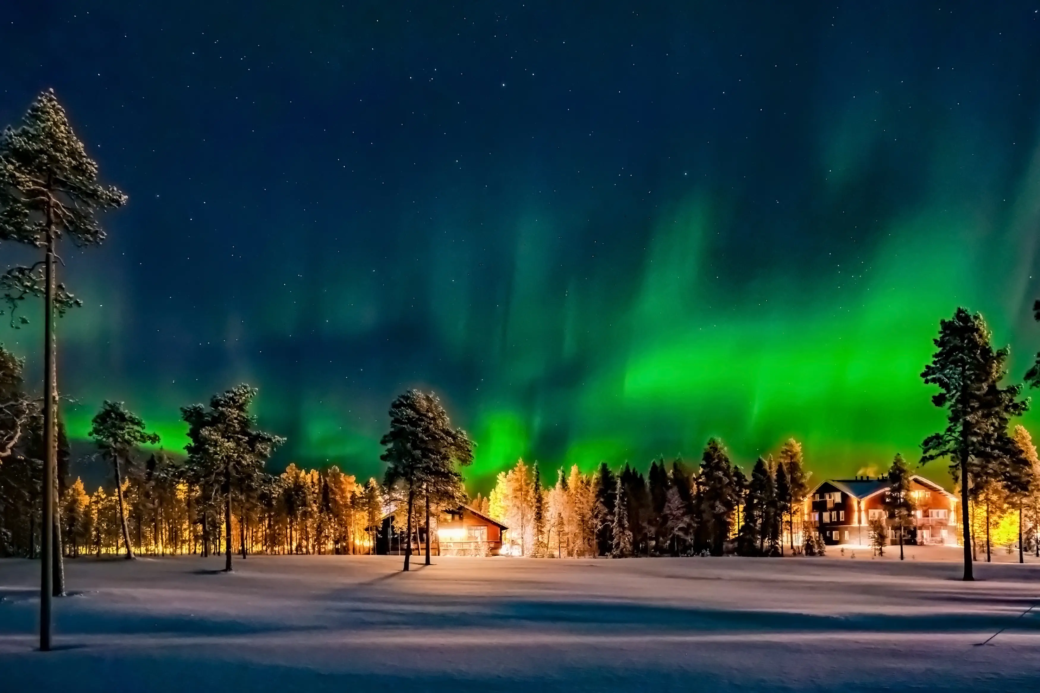 Finnland, Finnisch-Lappland, Nordlicht, Levi - Finnland, Winter Finnland, Finnisch-Lappland, Nordlicht, Levi - Finnland, Winter