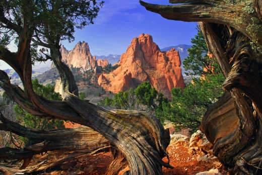 Vue sur le site Garden of the Gods à Colorado Springs