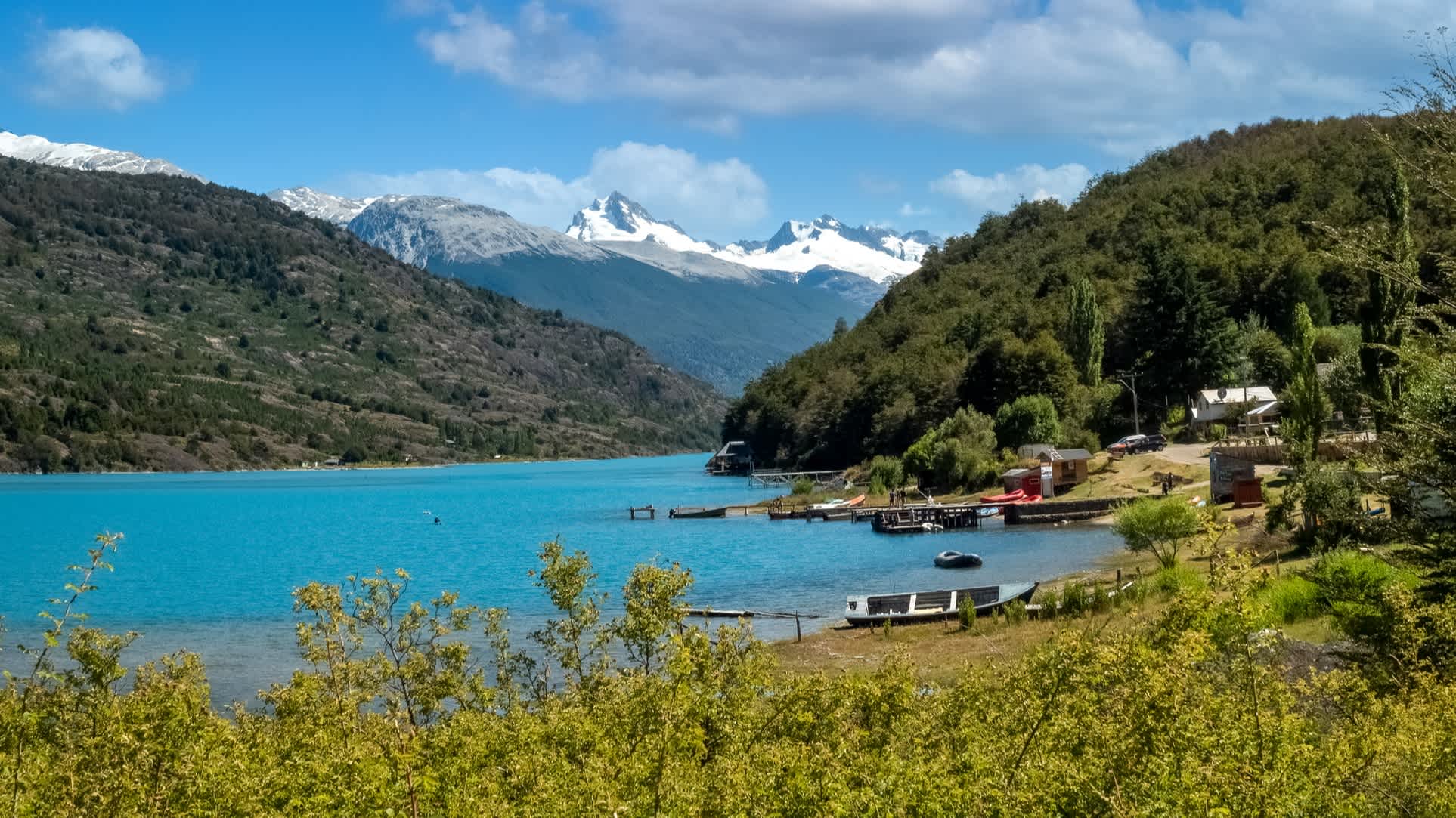 Der Blick auf den Bertrandsee in Patagonien, Aysen, Chile