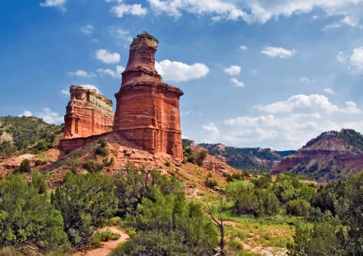 Make a stop in the mesmerizing Palo Duro Canyon during your Route 66 Tour.