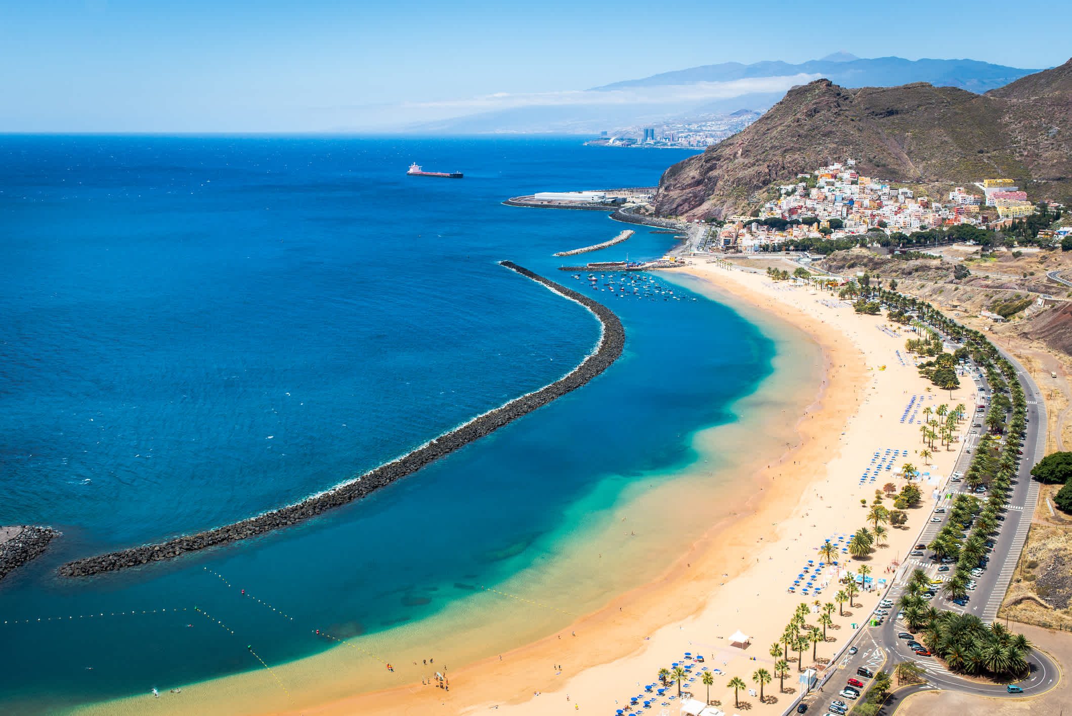 Playa de Las Teresitas à Tenerife aux Canaries, en Espagne