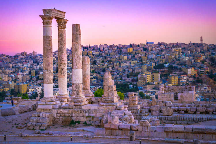 Jordanien, Amman, Naher und Mittlerer Osten, Landschaftspanorama, Stadtansicht