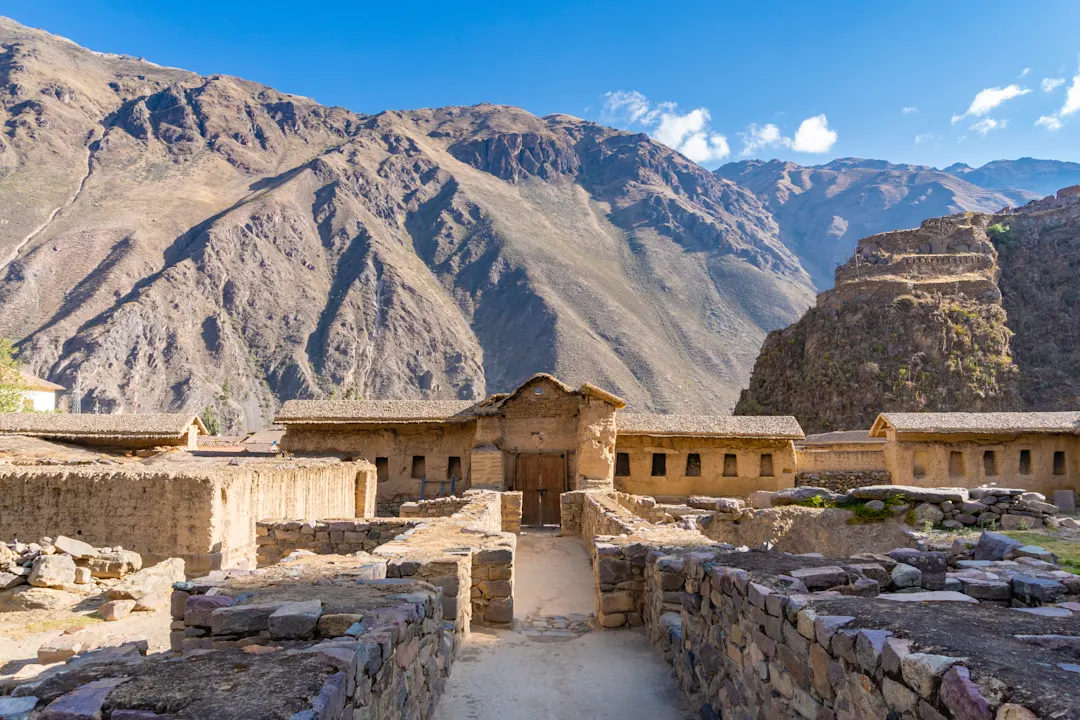 Ruinen von Ollantaytambo im Heiligen Tal von Peru

