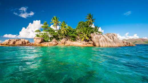 Zauberhafte Insel St. Pierre bei Praslin auf den Seychellen