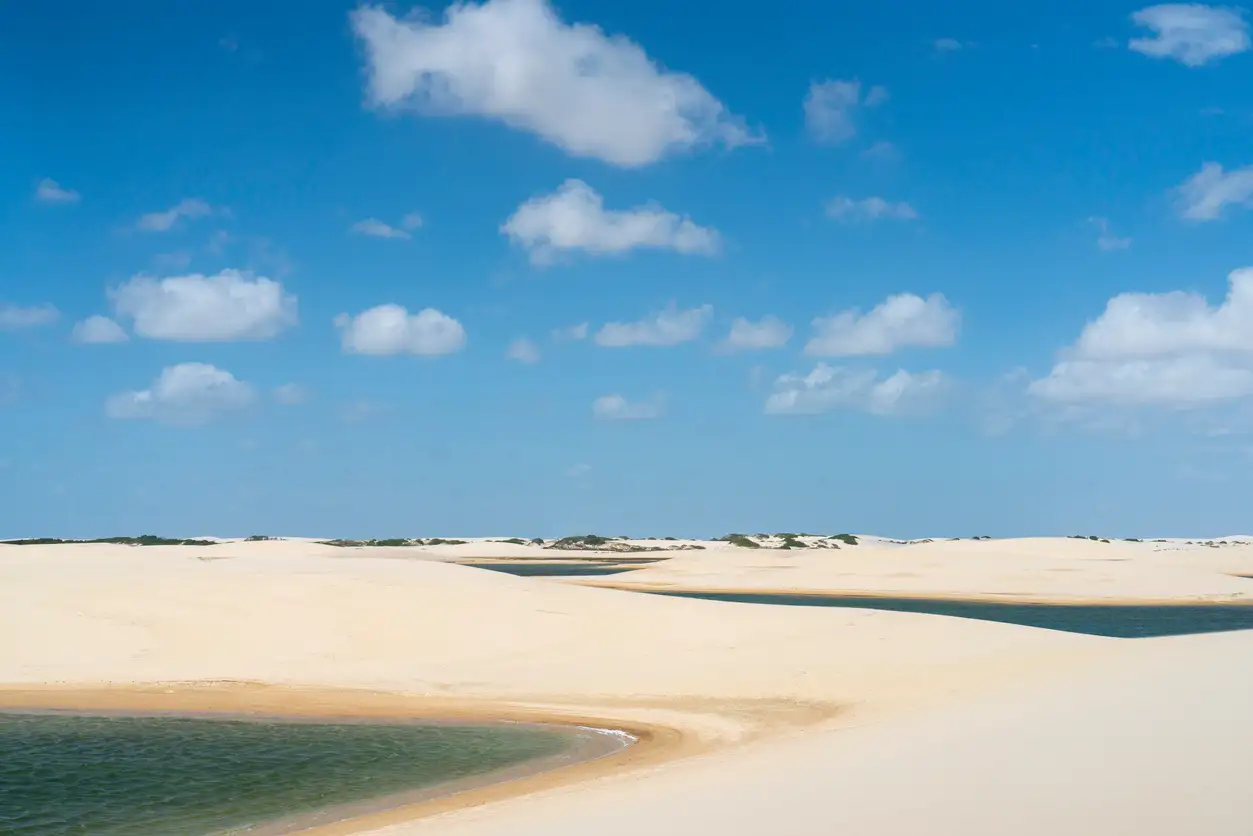 Atins in Brazil Blick auf den Strand von Atins in Brasilien