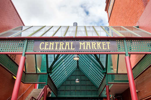 Main entrance of the Central Market in Adelaide, Australia.
