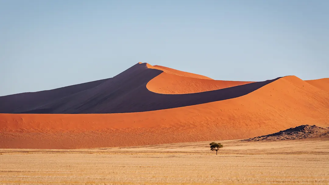 Düne im Namib-Naukluft National Park in Namibia. 