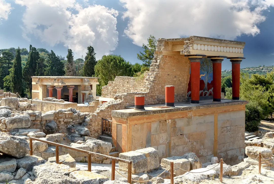 Griechenland, Kreta, Heraklion Ruinen des Palastes von Knossos in Heraklion, Kreta, Griechenland.