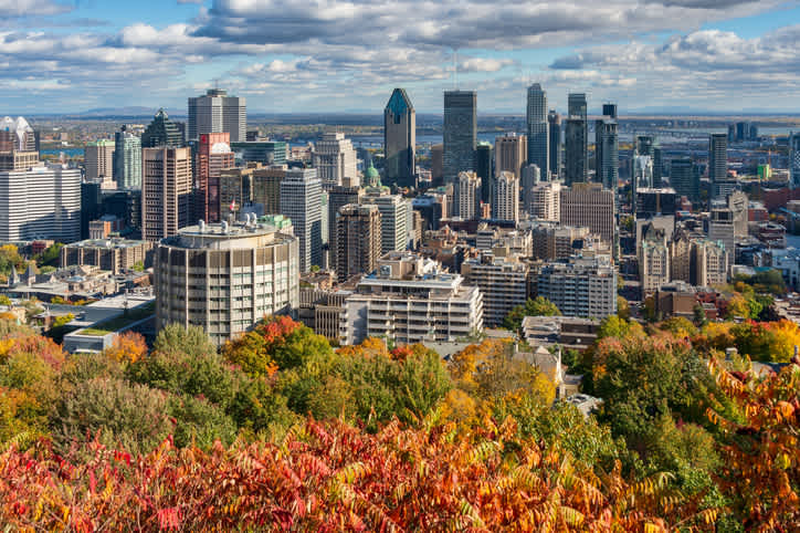 Besuchen Sie den Mount Royal während Ihres Besuchs in Montreal. Von diesem Hügel aus können Sie die Skyline der Stadt bewundern.