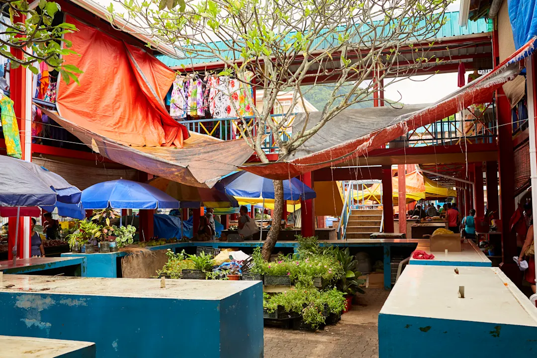 Afrika Seychellen Mahe Sir Selwyn Selwyn Clarke Market Historische Marktgebäude aus dem 19. Jahrhundert in Victoria auf den Seychellen.
