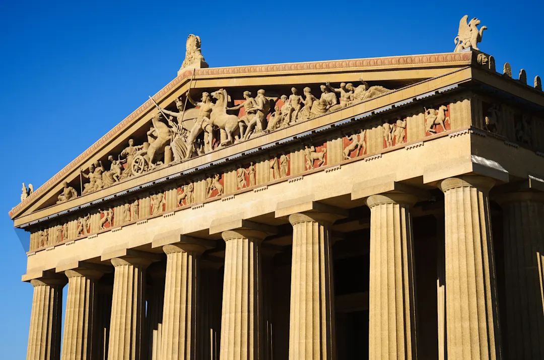 USA, Tennessee, Nashville Oberer Teil des Nashville Parthenon, Tennessee, USA
