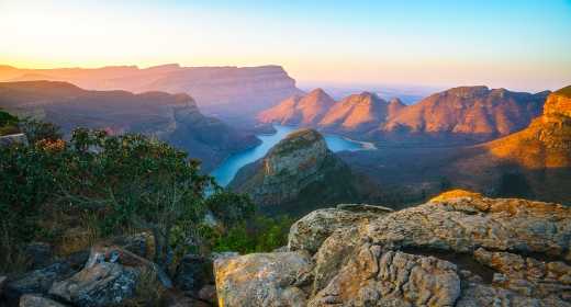 Drei Rondavels und Blyde Flussschlucht bei Sonnenuntergang, Südafrika 53