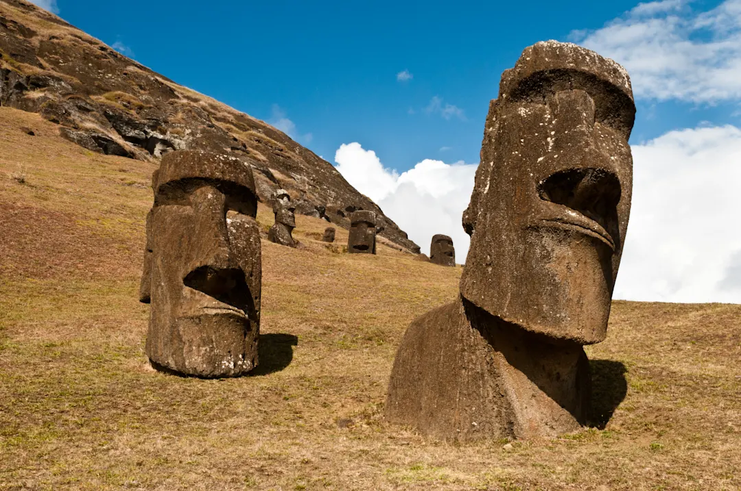 Suedamerika Chile Osterinsel Rano Raraku Vulkan Osterinsel Rano Raraku Vulkan