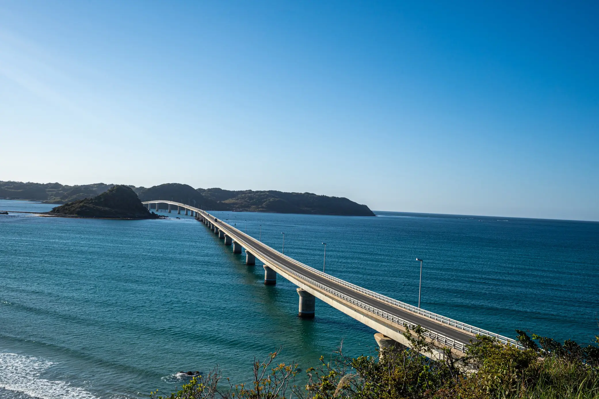 Japan, Tsunoshima-Brücke Brücke über dem Meer