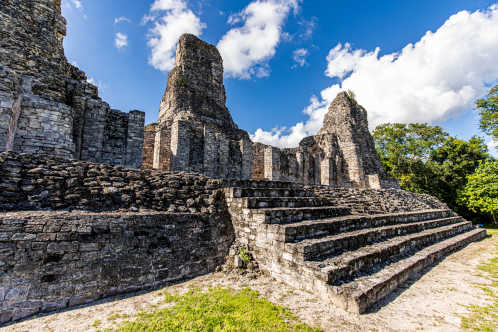 Oude Maya Tempel Trappen Piramides in Mexico