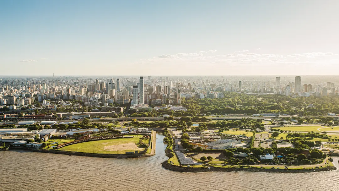 Luftaufnahme der Stadt Buenos Aires, Argentinien