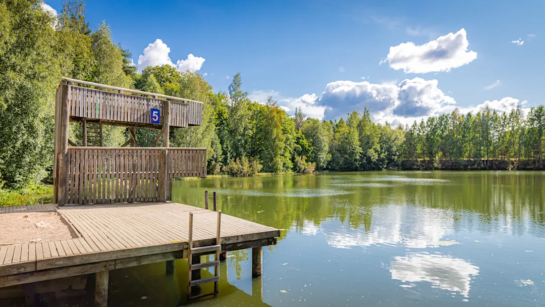 Der Mytäjäinen-See in Lahti, Finnland.
