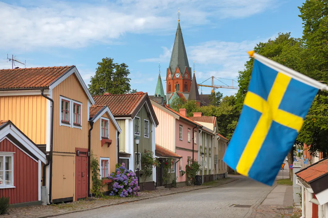 Häuser, sommer, Vastervik, Schweden