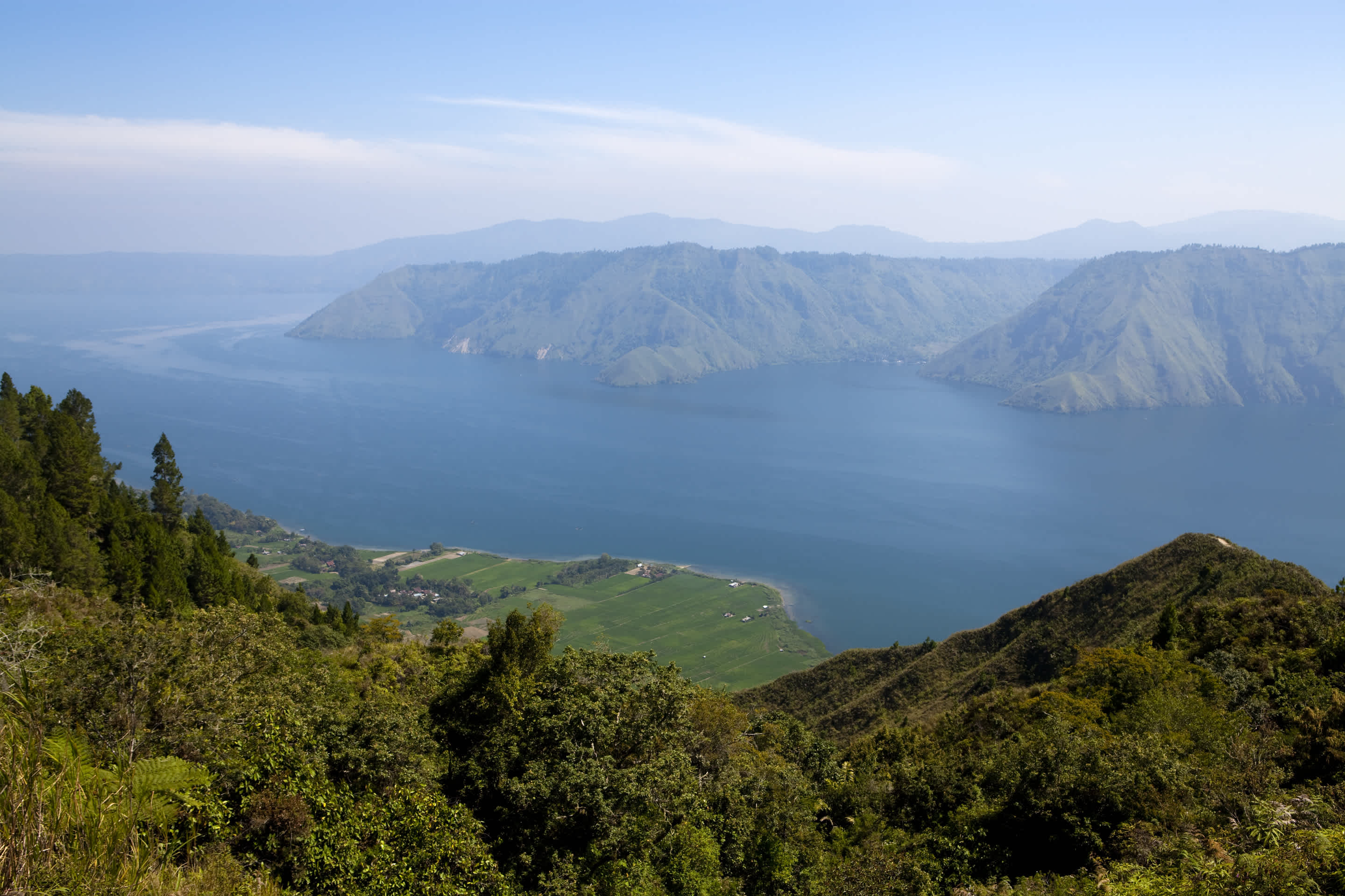 Aufnahme des Tobasees auf Sumatra