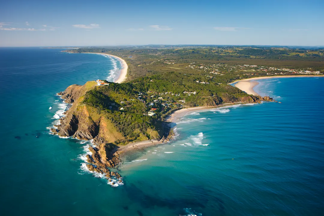Byron Bay vue d'en haut en Australie