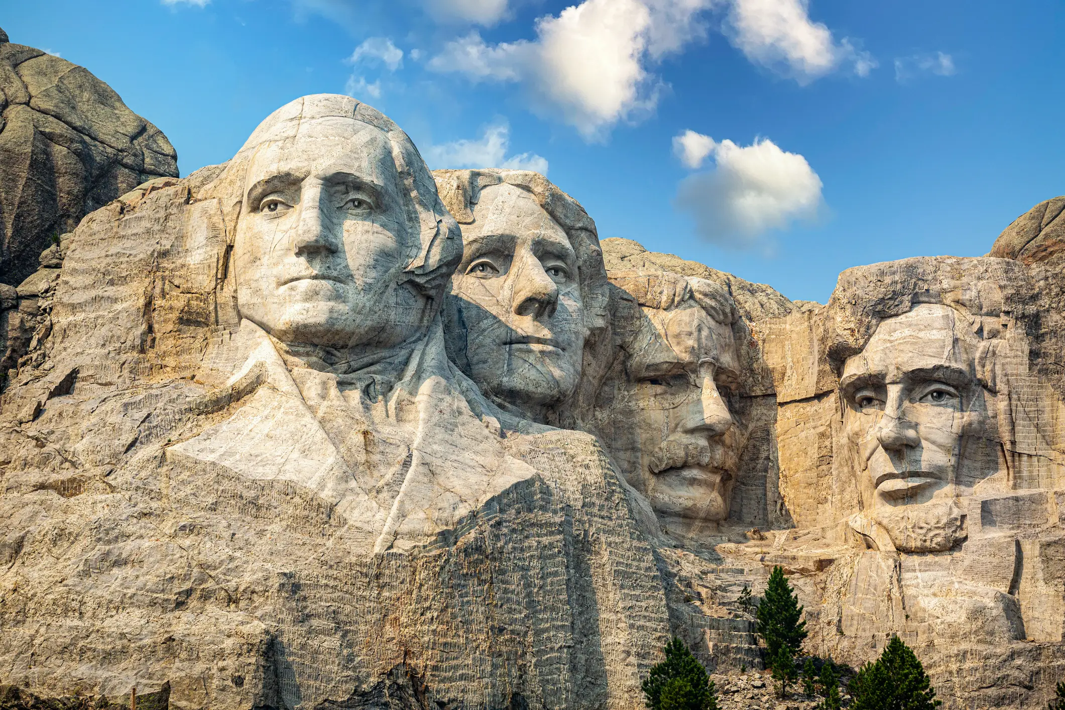 Porträt von Abraham Lincoln auf dem Mount Rushmore, South Dakota