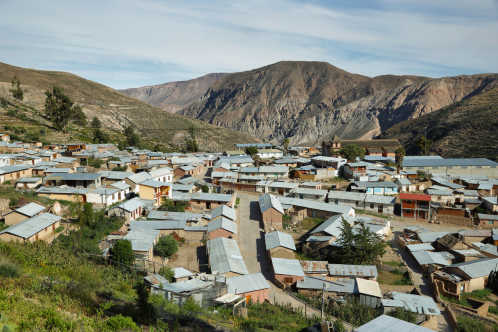 Terrassenfelder von Socoroma in Chile