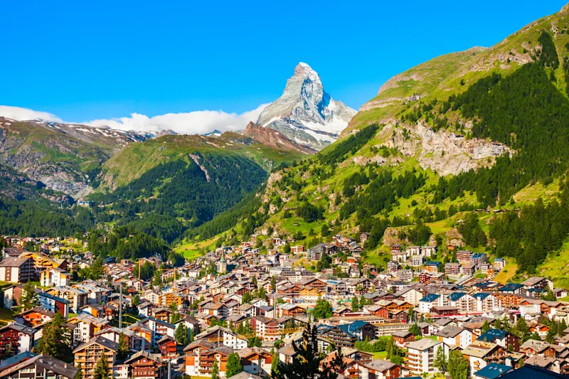 Zermatt, Summer, Matterhorn, Street, Switzerland Zermatt, Summer, Matterhorn, Street, Switzerland