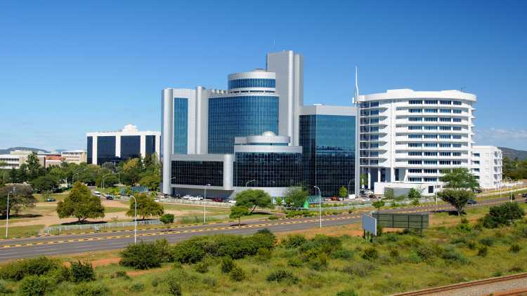 Bankenviertel in Botswanas Haupstadt Gaborone