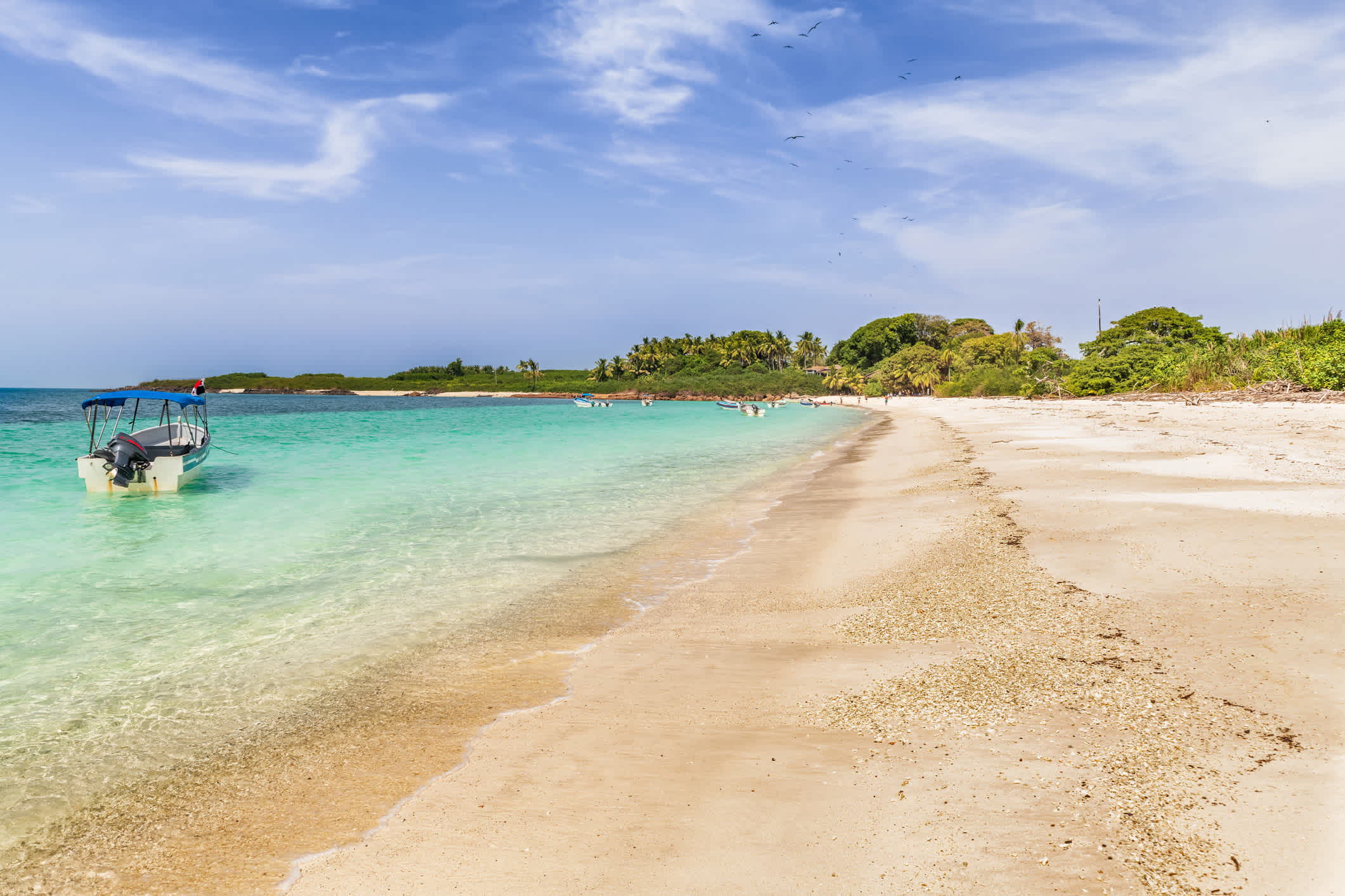 Der Strand auf der Insel Iguana am Pazifischen Ozean der Azuero-Halbinsel-Küste bei Pedasi.