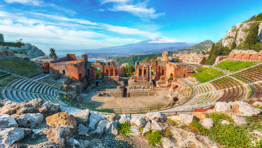 Le théâtre antique, un spectacle particulier pendant un séjour à Taormina.