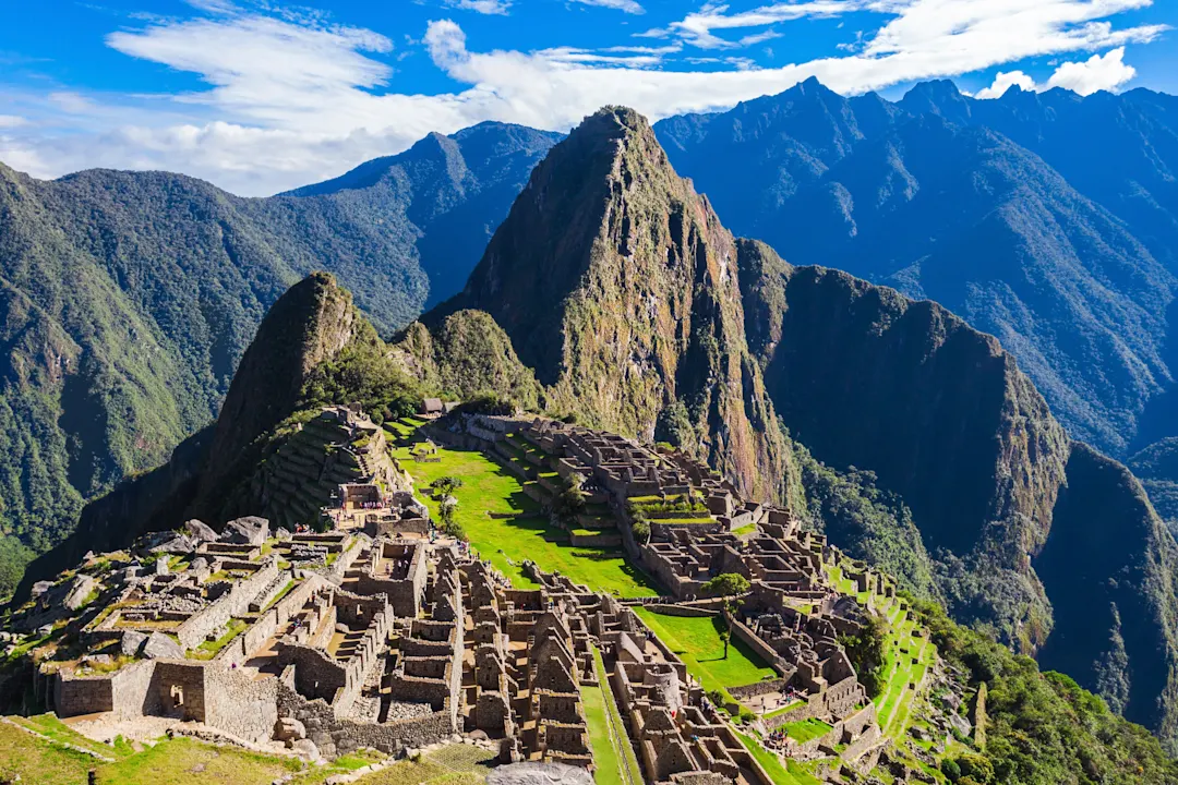 Machu Picchu, ein UNESCO-Weltkulturerbe im Jahr 1983. Eines der neuen sieben Weltwunder.

