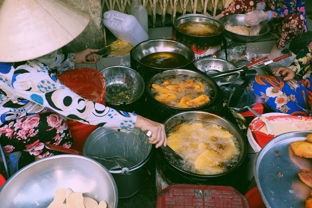 Vietnam Street Food Ben Thanh Markt in Ho-Chi-Minh-Stadt, Vietnam