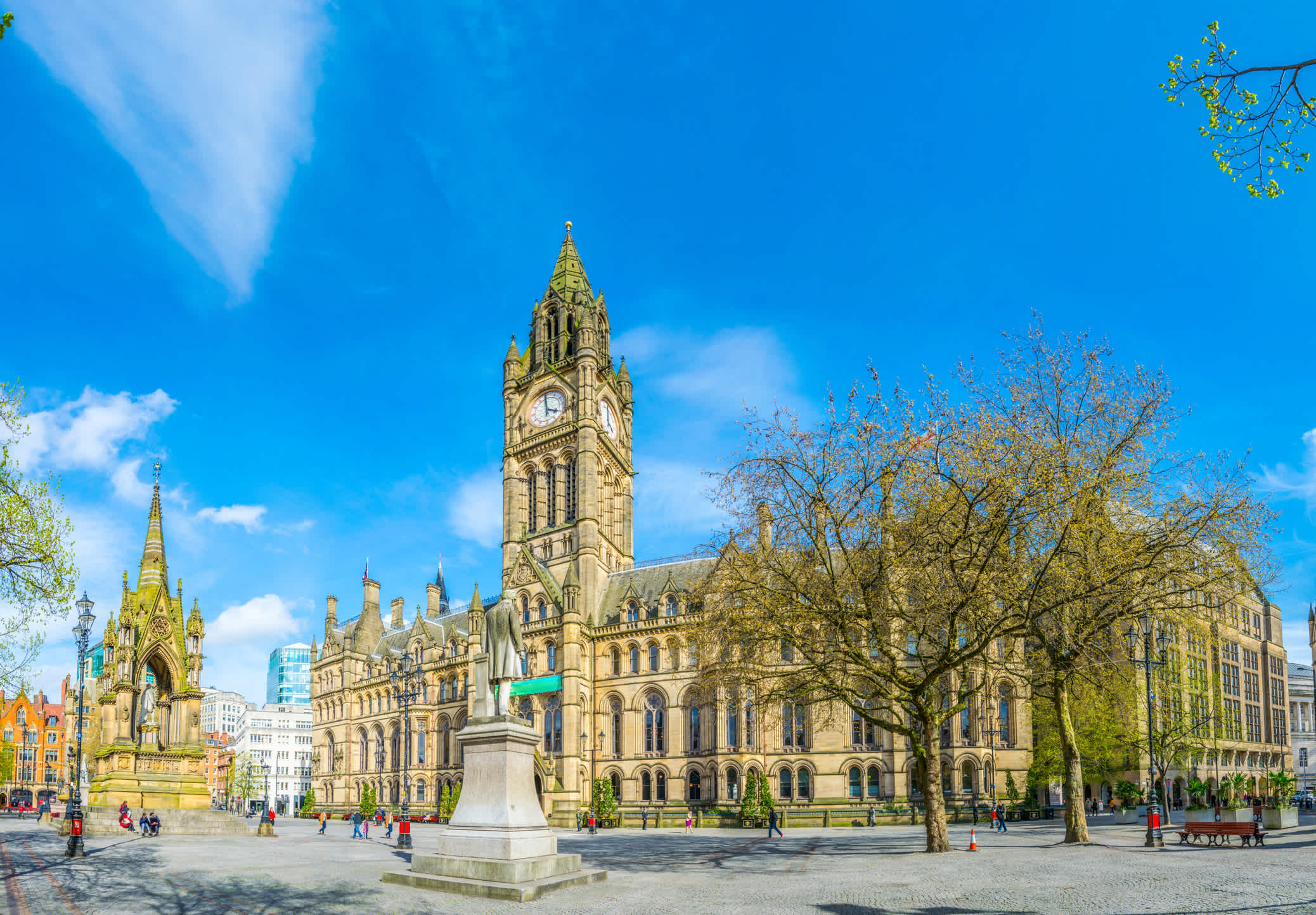 Vue sur la cathédrale de Manchester, en Angleterre