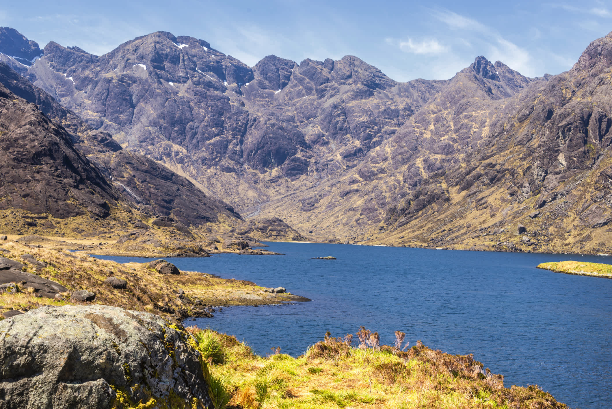 Vue de Loch Coruisk sur l'île de Skye en Écosse