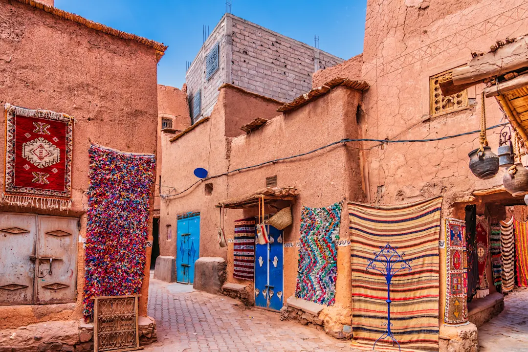 Marrakesh, Marokko Handgefertigte Teppiche und Teppiche aus Marokko