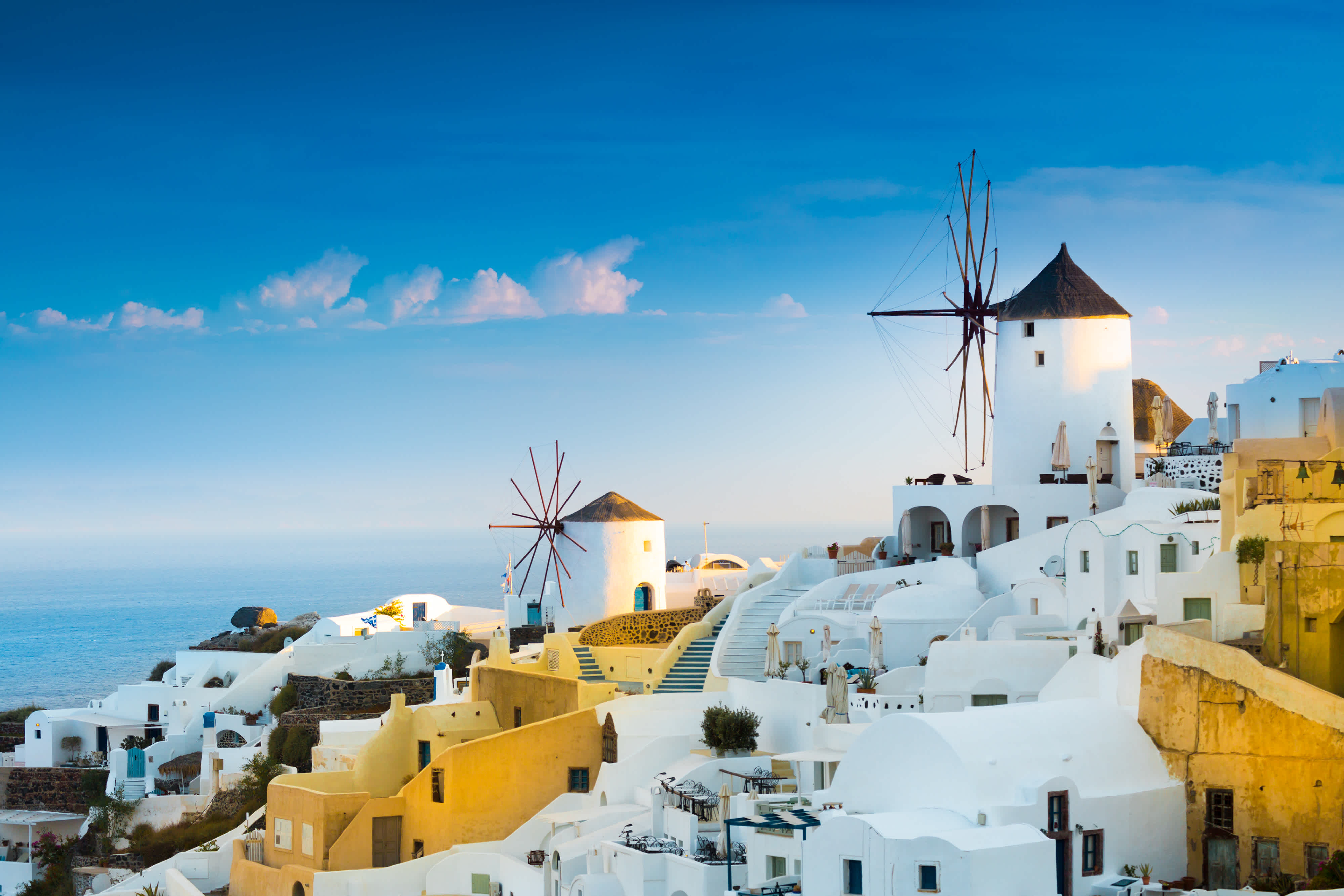 View of Oia the most beautiful village of Santorini island in Greece