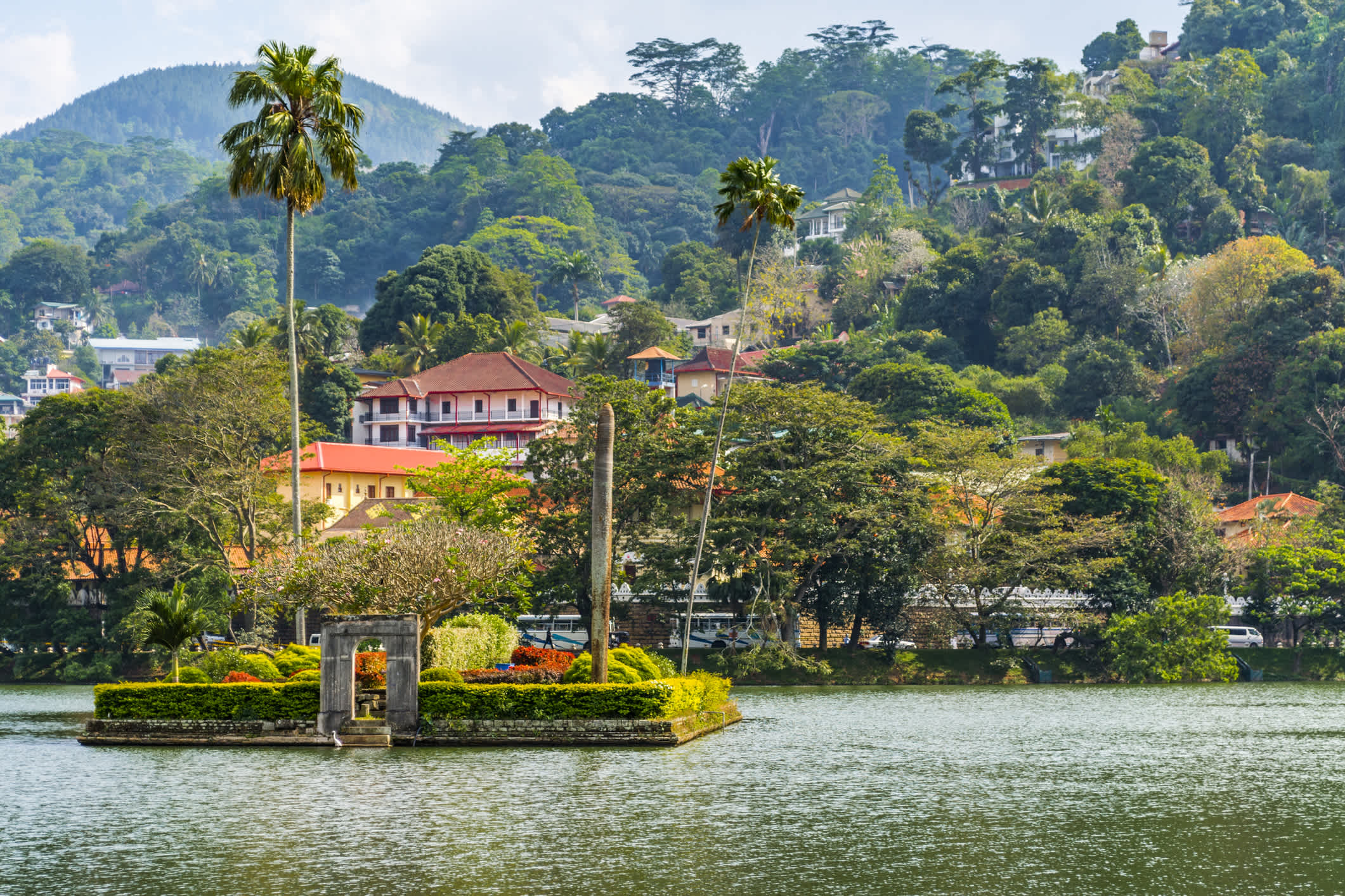 Insel in Kandy Lake, Kandy, Sri Lanka