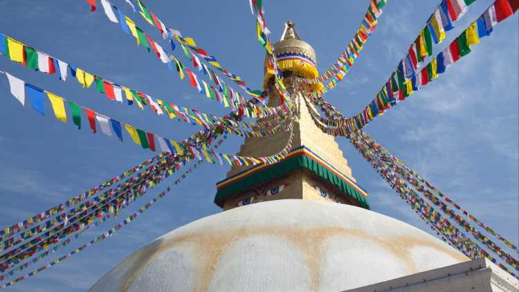 Stupa von Bodnath in der Nähe von Kathmandu Nepal