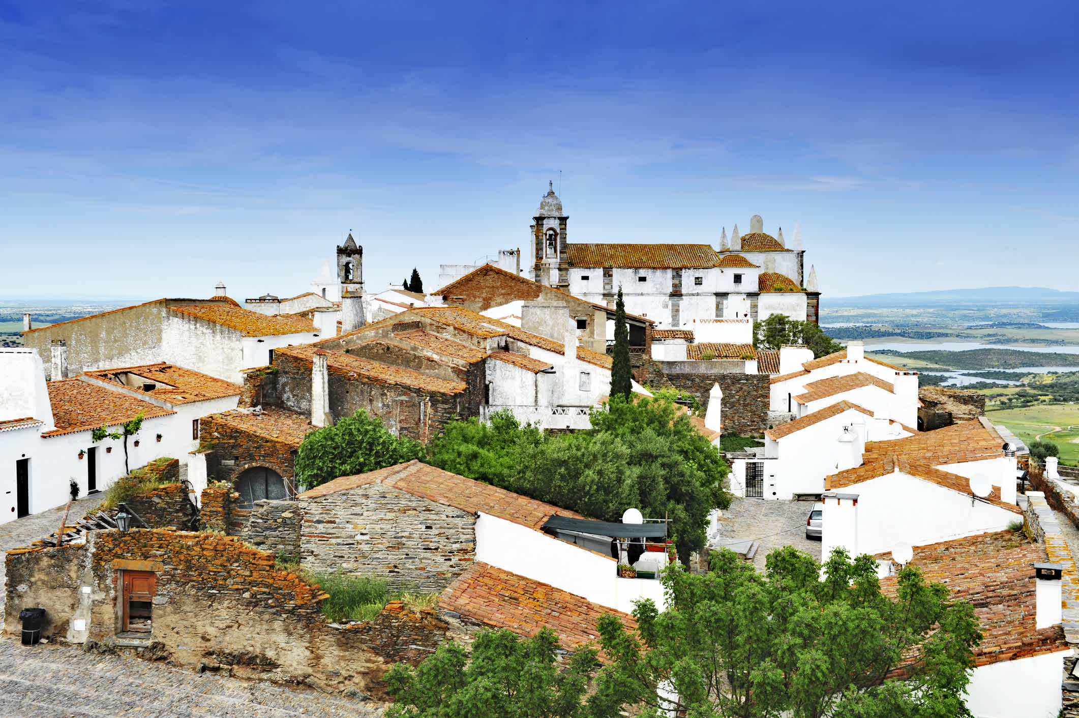 Mittelalterliches Dorf Monsaraz, Alentejo, Portugal. 