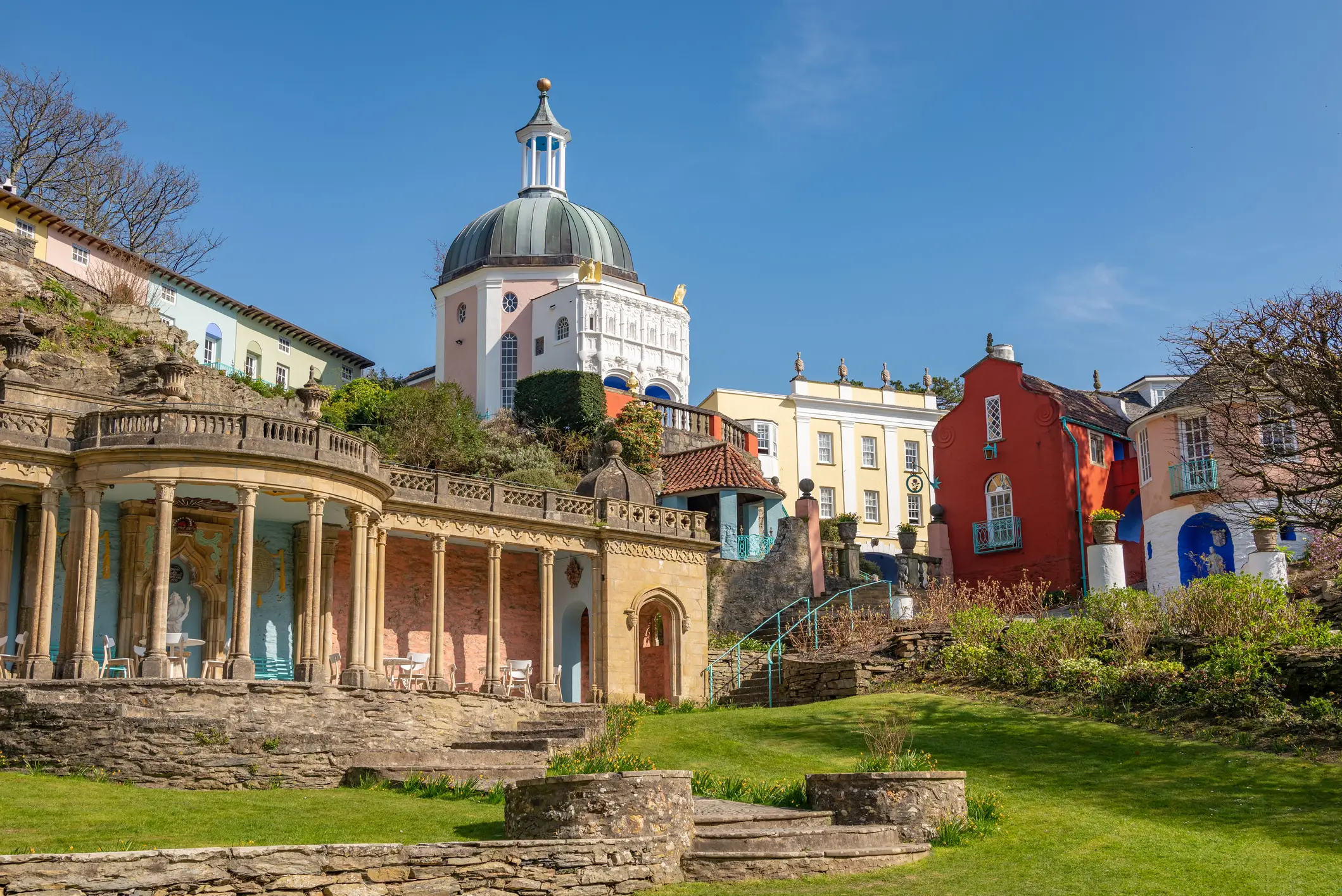 Wales, Gwynedd, Portmeirion Wales, Gwynedd, Portmeirion